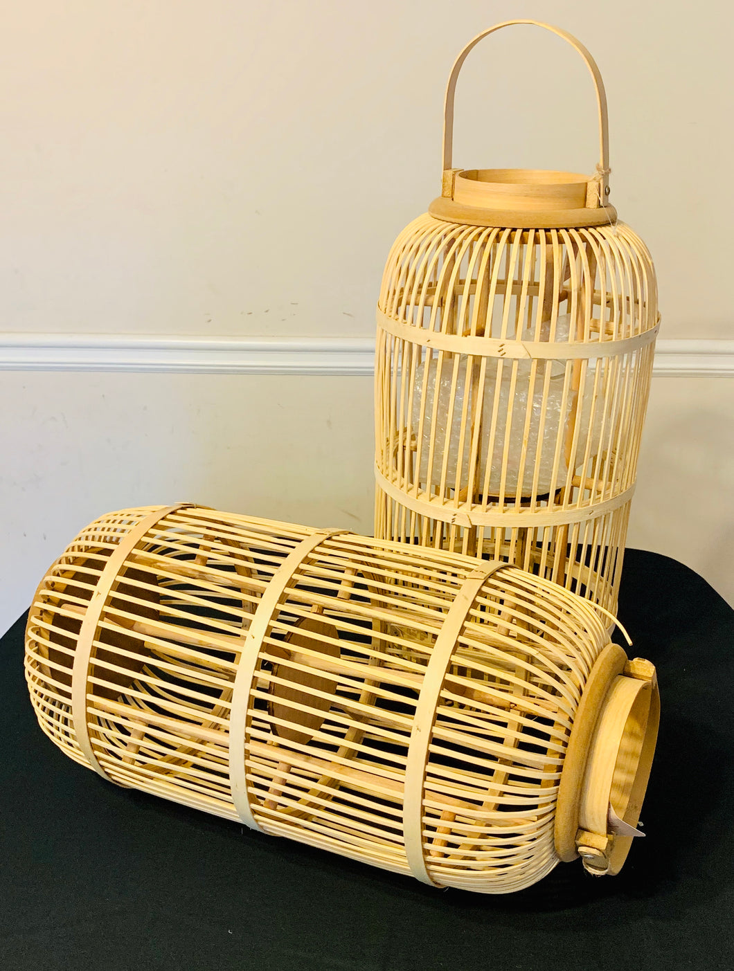 Accessories/Decorations - Wood Baskets with Candle Holder