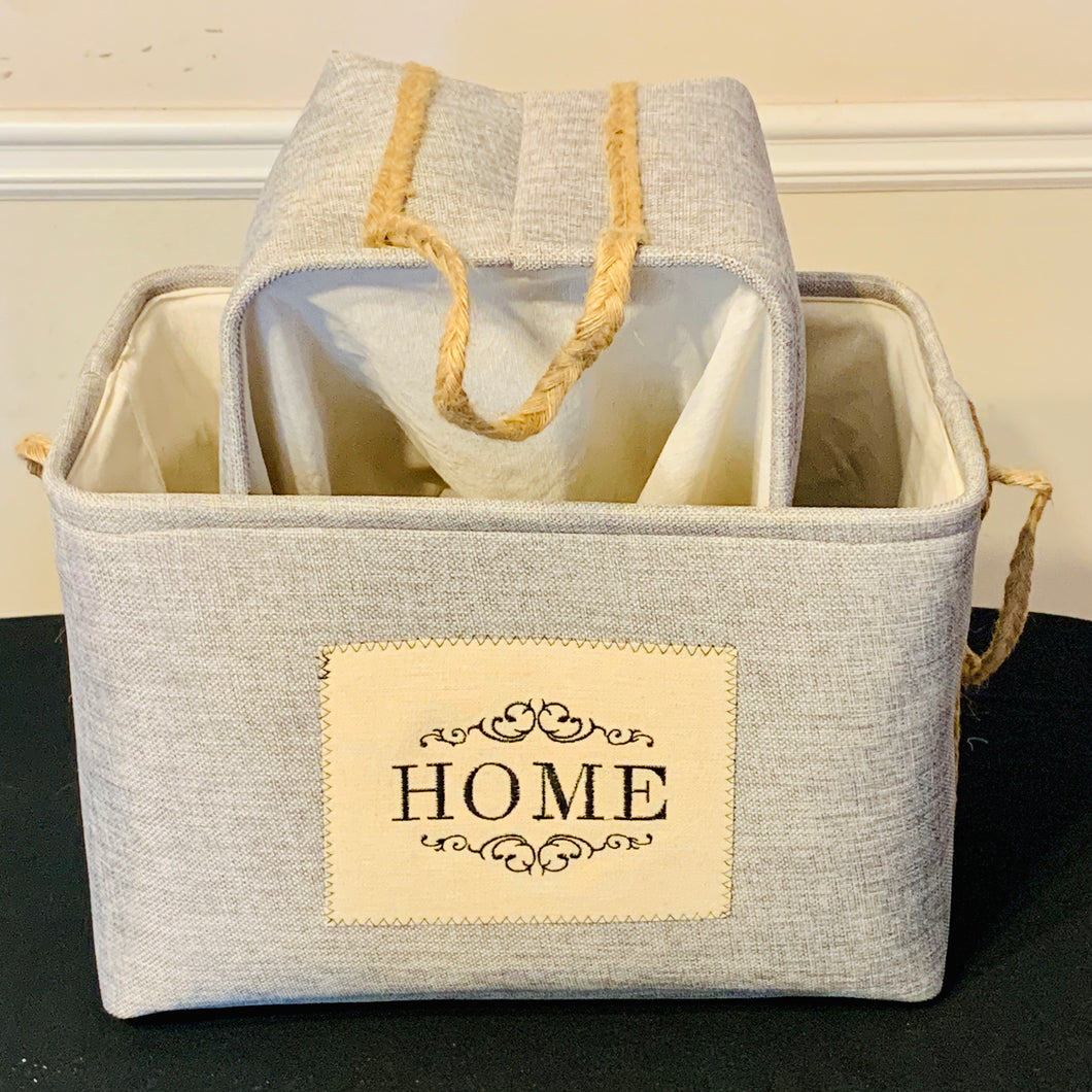 Accessories/Decorations - Soft Gray Basket Totes