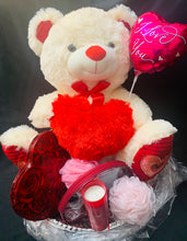 Load image into Gallery viewer, Gift Basket - White Bear Valentine
