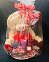 Load image into Gallery viewer, Gift Basket - Beige Bear Valentine
