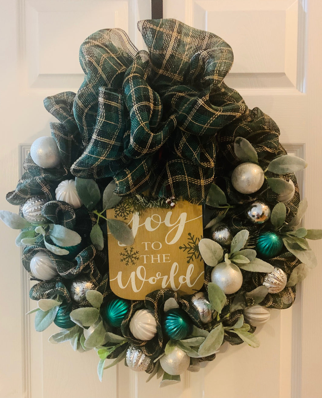 Joy to the World Mesh Wreath (SOLD)