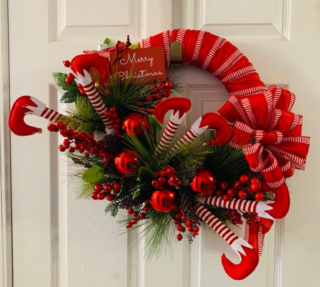 Red Merry Christmas Wreath